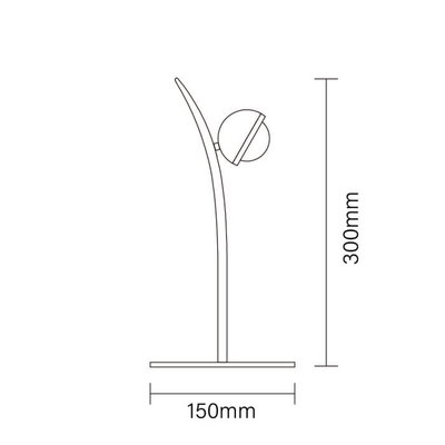 Norco Modern Aluminum Glass Lamp, 6W, 3000K, 15x30cm - Black Beige product image 3