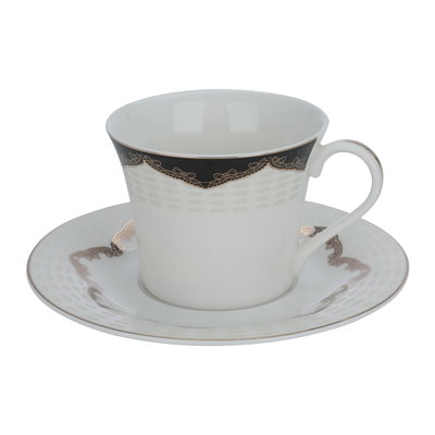 طقم سفرة بورسلان السيف غاليري، 65 قطعة، منقوش أسود - أبيض product image 8