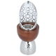 مبخرة خشب + استيل بقاعدة فضي السيف غاليري، 12x12x28 سم - بني / فضي product image 1