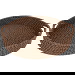 Tofaria Al Saif Gallery wicker presentation, 42 x 42 x 7 cm, round - brown product image 1