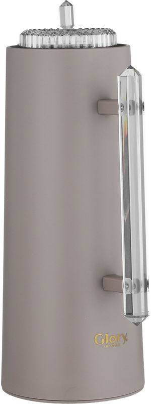 ترمس لين جلوري، 1 لتر،حافظة داخلية زجاج، ضغاط، يد شفاف - كابتشينو product image 2