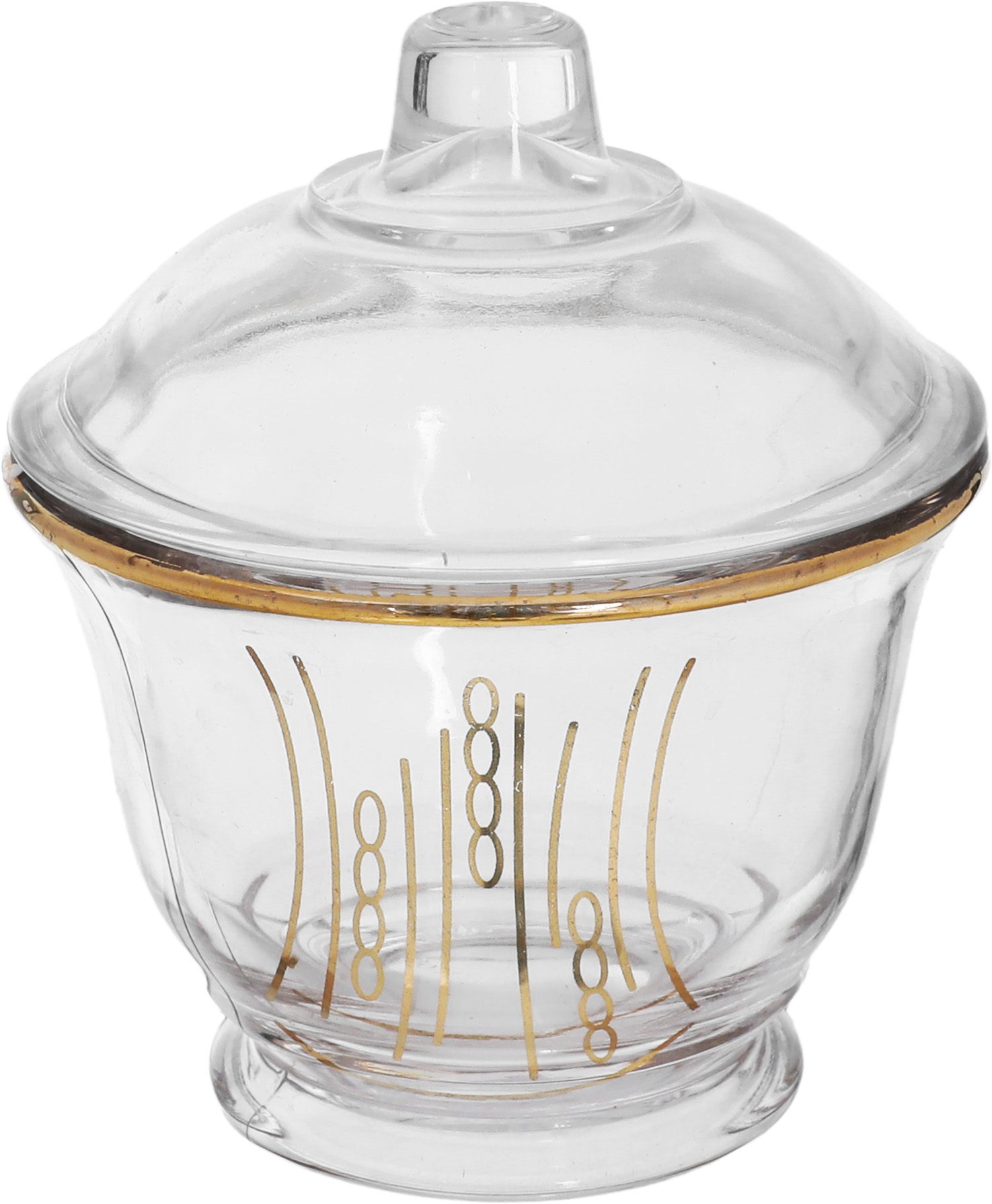 ِAl Saif Gallery Salma Glass Tea And Coffee Set, 50 Pieces, Golden Pattern - Transparent product image 4