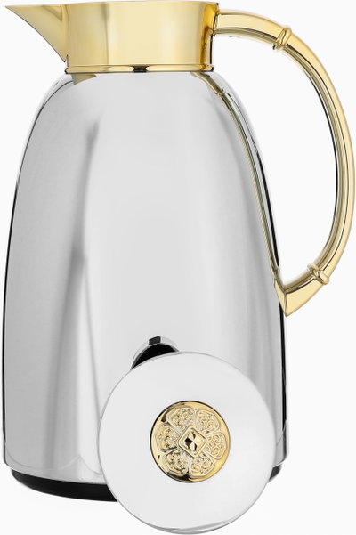Al Saif Gallery Yatooq thermos, 1.3 liters, glass inner container, plastic outer shell - silver product image 3