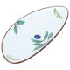 Al Saif Gallery porcelain dessert plate, 9.75 inches, oval, engraved - white product image 1