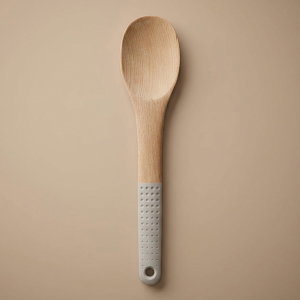 Al Saif GalleryWood Serving Spoon, Silicone Handle - Wooden product image