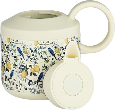 Timeless Hala Thermos, Stainless Steel Inner Container, 0.6 Liter, Press-On, Self-Service - Cream Color product image 4