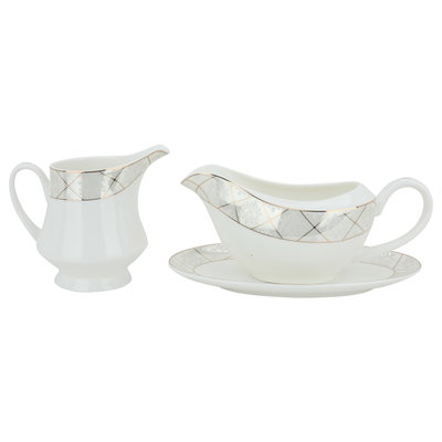 طقم سفرة بورسلان السيف غاليري، 89 قطعة - ابيض product image 5