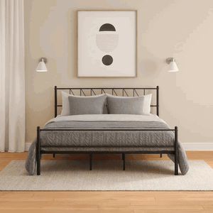 سرير حديد، 45×180×200 سم - أسود product image