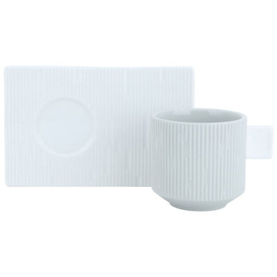 Al Saif Gallery porcelain coffee cup set, 12 pieces - white product image 1