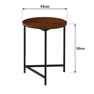 طقم طاولات خشب MDF و معدن، قطعتين - اسود بني product image 2
