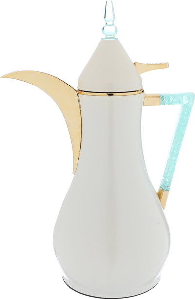 Al Saif Gallery Maha thermos set, two pieces, 1 liter, thermal glass inner shell, steel outer shell - pearl product image 9