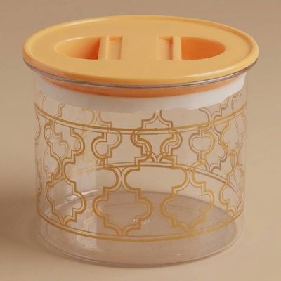 علبة بلاستيك السيف غاليري، 600مل، دائري - ذهبي product image 1