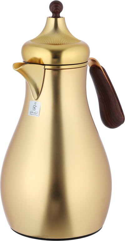 Al Saif Gallery Sama Thermos Set, 0.7/1 Liter, 2 Pieces, Inner Glass Container, Stainless Steel Outer Body - Gold product image 9