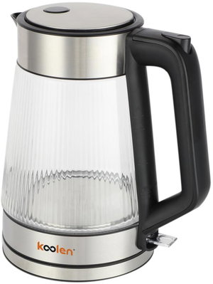 غلاية كهربائية كولن، 2200 واط، 1.7 لتر، زجاج مزخرف ، 800102061 - فضي product image
