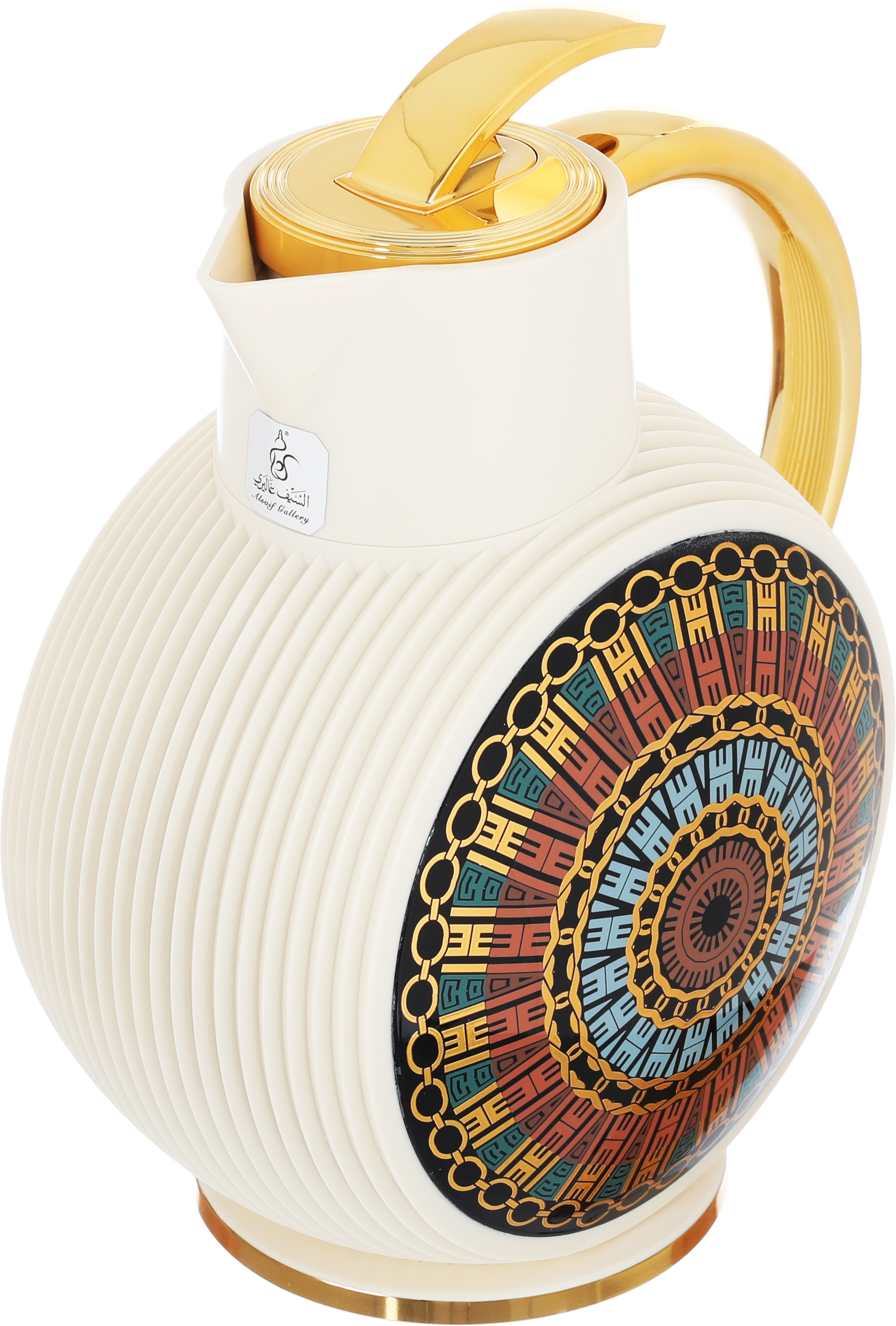 Glory Al-Jawhara Thermos, 900 ml, glass inner container, plastic outer shell - beige product image 2