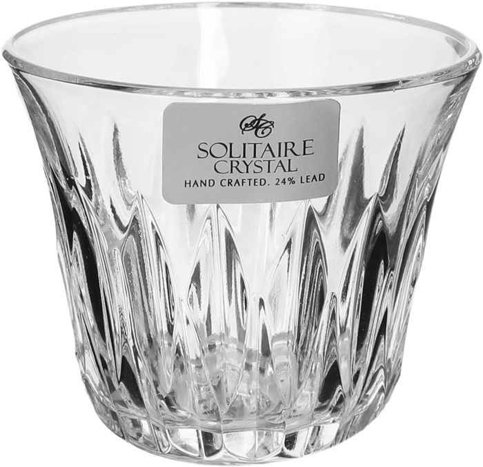 طقم تقديم شاي وقهوة مع الصحون زجاج سوليتير كريستال، 18 قطعة - شفاف product image 2
