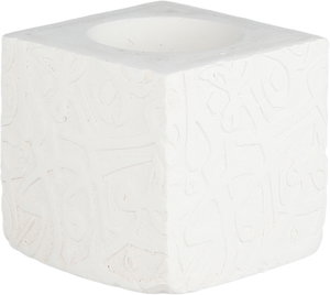 مبخرة الحرف جبس السيف غاليري، 8x8x8 سم - ابيض product image