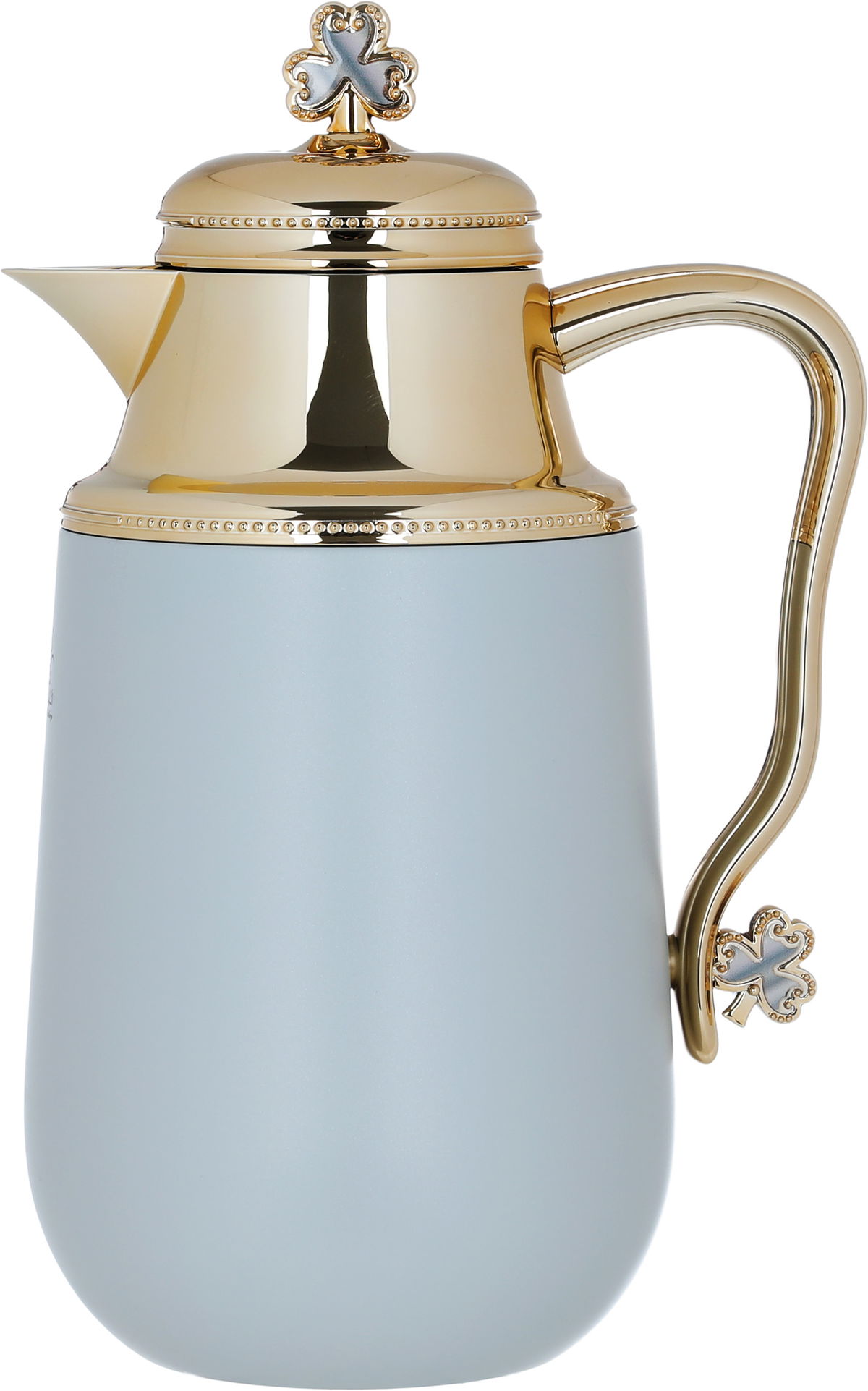 Al Saif Gallery Fatima thermos set, 1/0.7 liter, 2 pieces, thermal glass inner container, steel outer shell - light gray product image 2