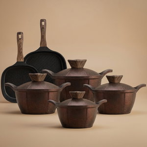 طقم قدور جرانيت نيوكلاين، 14 قطع - أحمر غامق product image