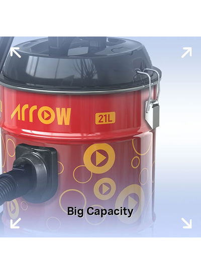 مكنسة برميل ارو، بقوة 2000 واط، 21 لتر، RO-21VSY - احمر اسود product image 6