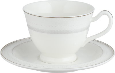 طقم تقديم سفرة بورسلان السيف غاليري، 65 قطعة - أبيض ذهبي product image 7