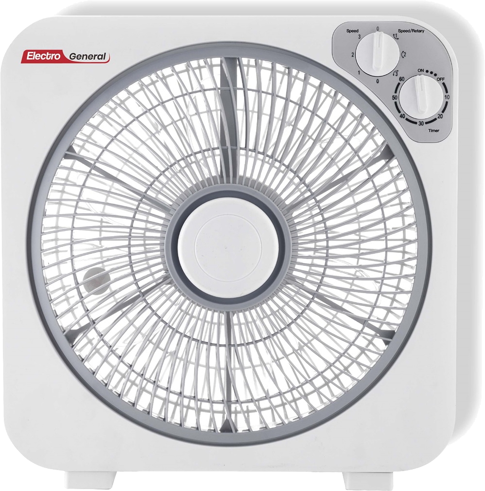 Electro General Box Fan, 12-inch, 60W, 3-speed, 6-blade, FBX-WGR30 - White product image