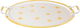 Al Saif Gallery steel tray set with gold edges, 3 pieces, engraved oval - silver product image 2