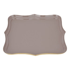 صحن تقديم حلا معدن السيف غاليري، 27x27x2 سم - بني ذهبي product image