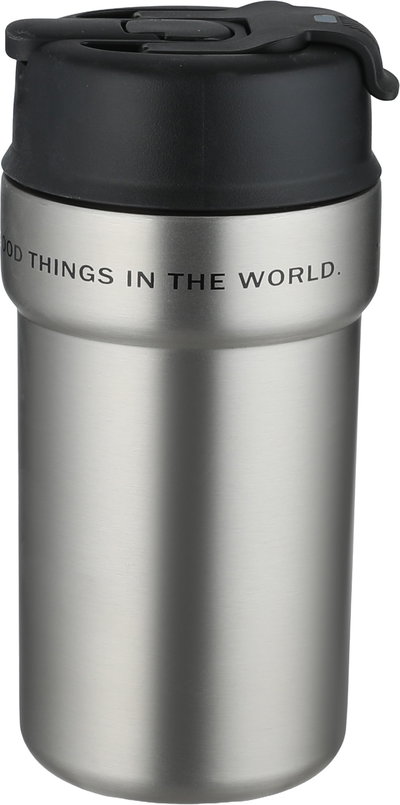كوب حافظ للحرارة ستانلس استيل السيف غاليري، 550 مل، غطاء بلاستيك - فضي أسود product image 2