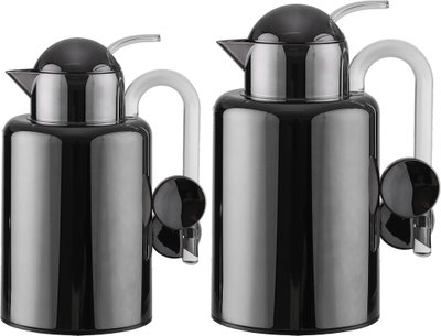 AlAl Saif Gallery Ikram Thermos Set, 1/1.5 Liter, Glass Inner Material, Transparent Handle - Black product image 2