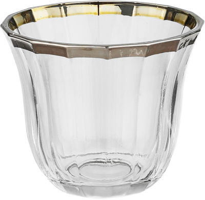 طقم فناجين قهوة مع تمرية زجاج رويال جلاس، 8 قطع، 13x13x11 سم - شفاف فضي product image 2