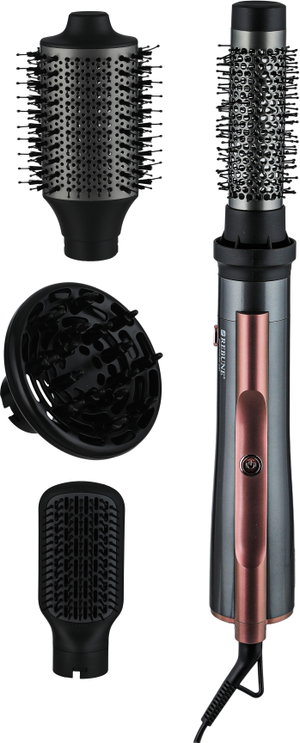 مصفف شعر سيراميك ريبوني، 1200 واط، 4 رؤوس مرفقة - فضي product image