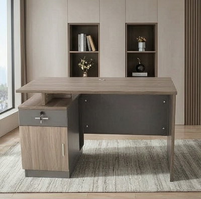 مكتب مودرن خشب MDF، 60×120×75 سم - بني product image 2