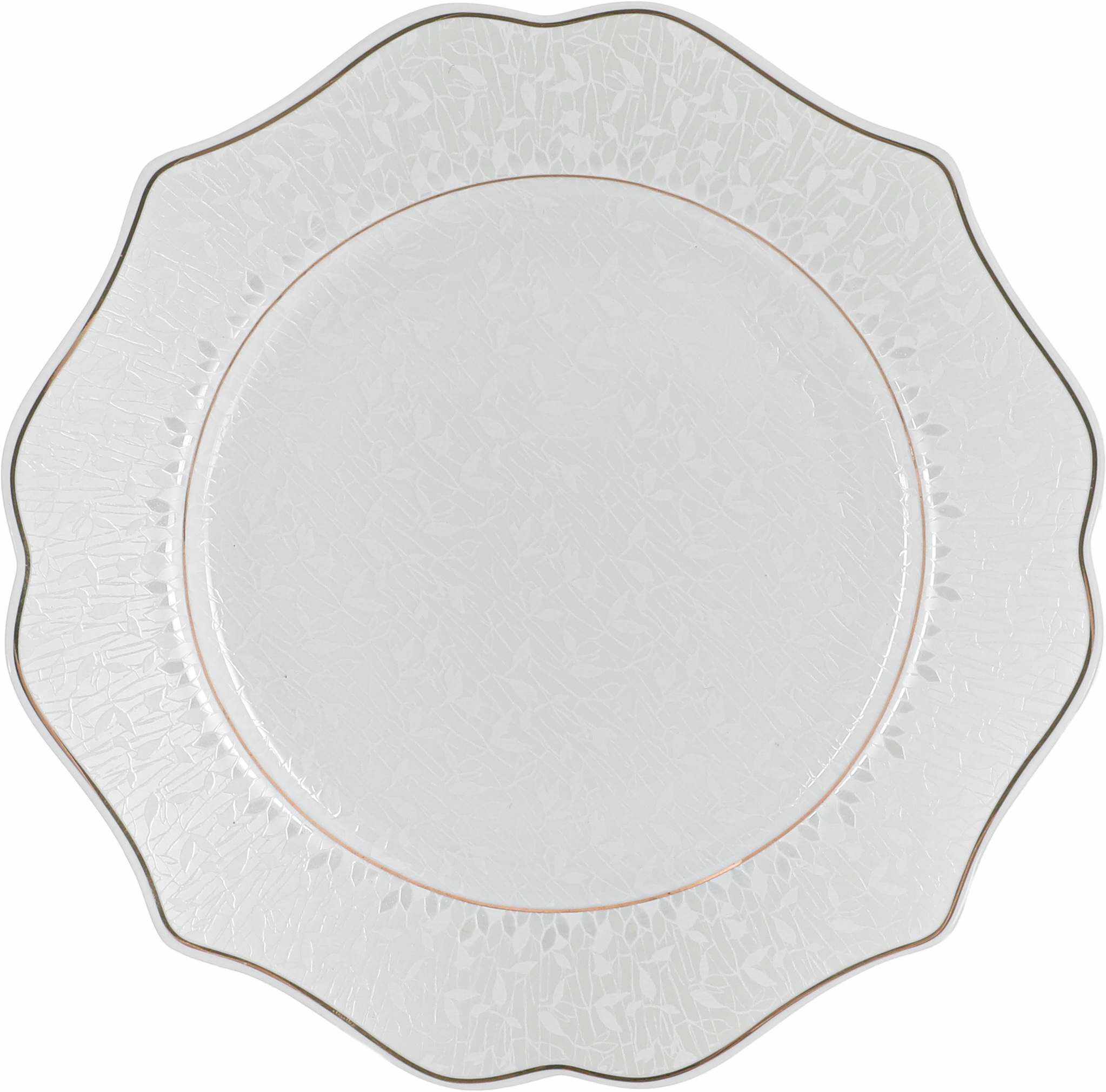 طقم سفرة بورسلان فيكتوريا السيف غاليري، 65 قطعة، منقوش، خط ذهبي - أبيض product image 20