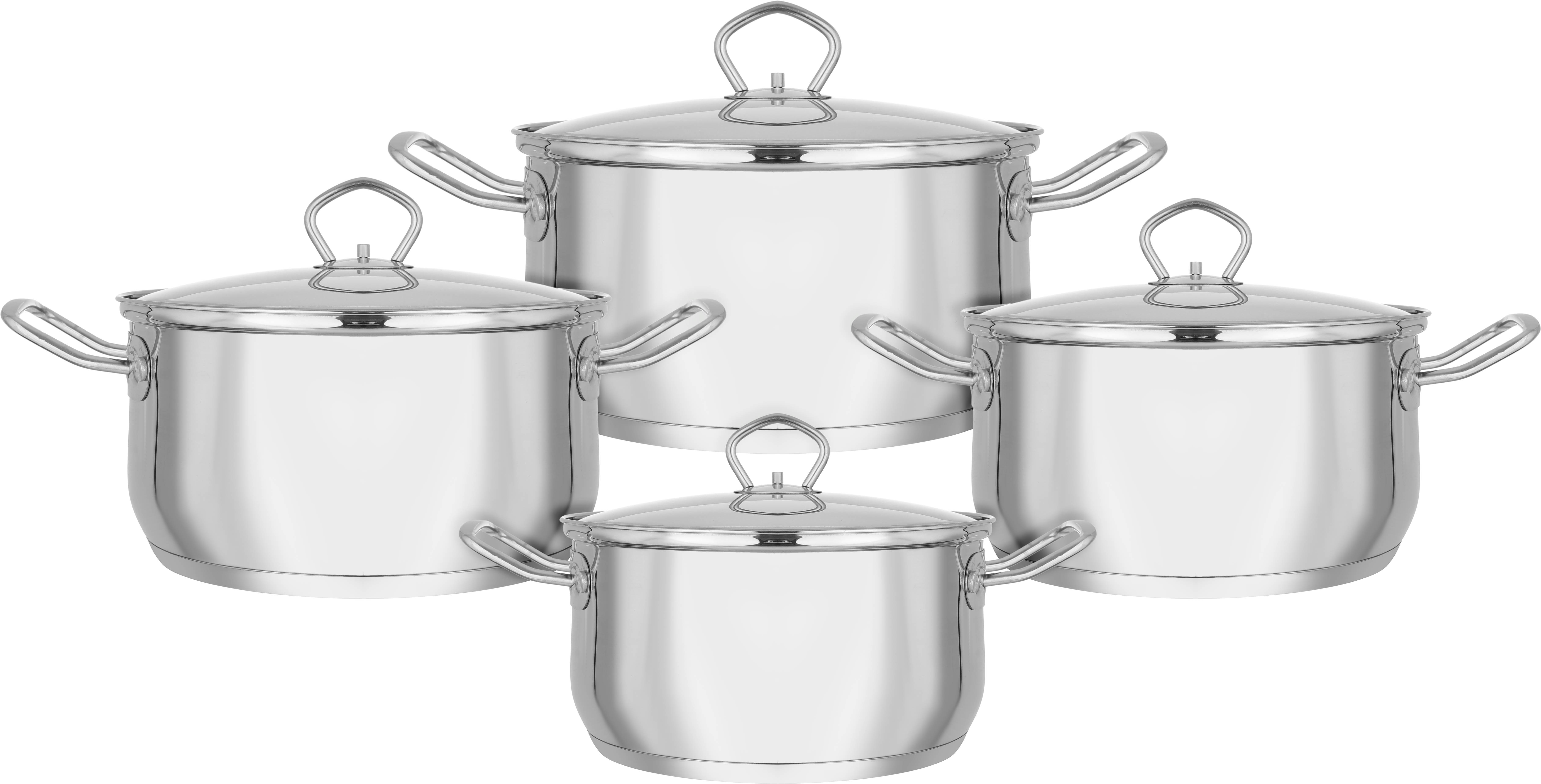 Al Saif Steel Laura Cookware Set, 4 Pieces - Silver product image 2