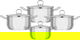 طقم قدور استيل لورا السيف، 4 قطع - فضي product image 2