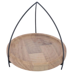 Al Saif Gallery wooden cake serving rack, with black-brown stand product image 2