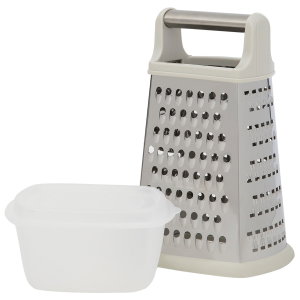 Al Saif Gallery steel grater, 4 sides, plastic box - silver product image 2