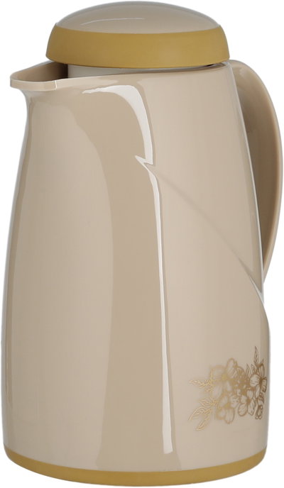 Helios German Thermos, 0.6 Liter, Glass Inner Container, Plastic Outer Body, Self-Service - Beige product image 4