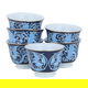 Al Saif Gallery porcelain Arabic coffee cups set, 12 pieces, blue-gray wood product image 1