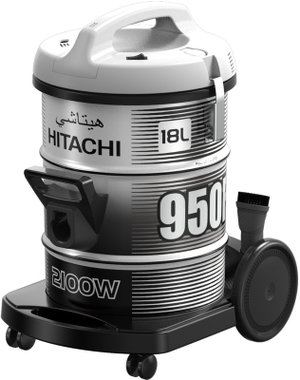 مكنسة برميل هياتاشي، 18 لتر، 2100 واط، CV-950HSS220PG(ME) - فضي اسود product image