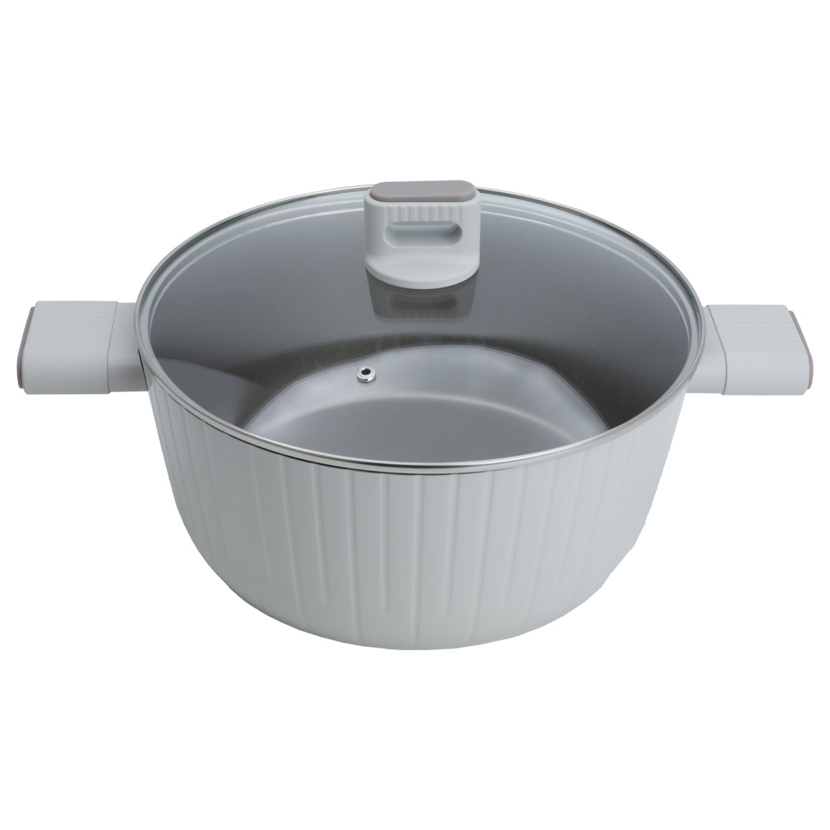 طقم قدور المونيوم بغطاء زجاج روبوست، 7 قطع - بيج product image 2