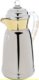 Al Saif Gallery Qamar thermos set, 1 liter, thermal glass inner container, steel outer shell - silver product image 2