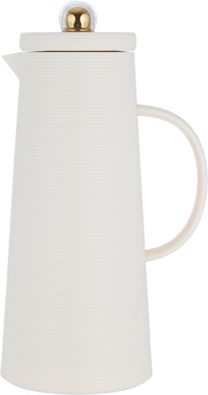 Al Saif Gallery Royal 8 thermos, 1 liter, thermal glass inner container, plastic outer shell - light beige product image 2