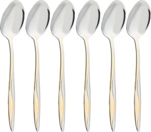 Al Saif Gallery Steel Tea Spoons, 6 Pieces - Silver product image