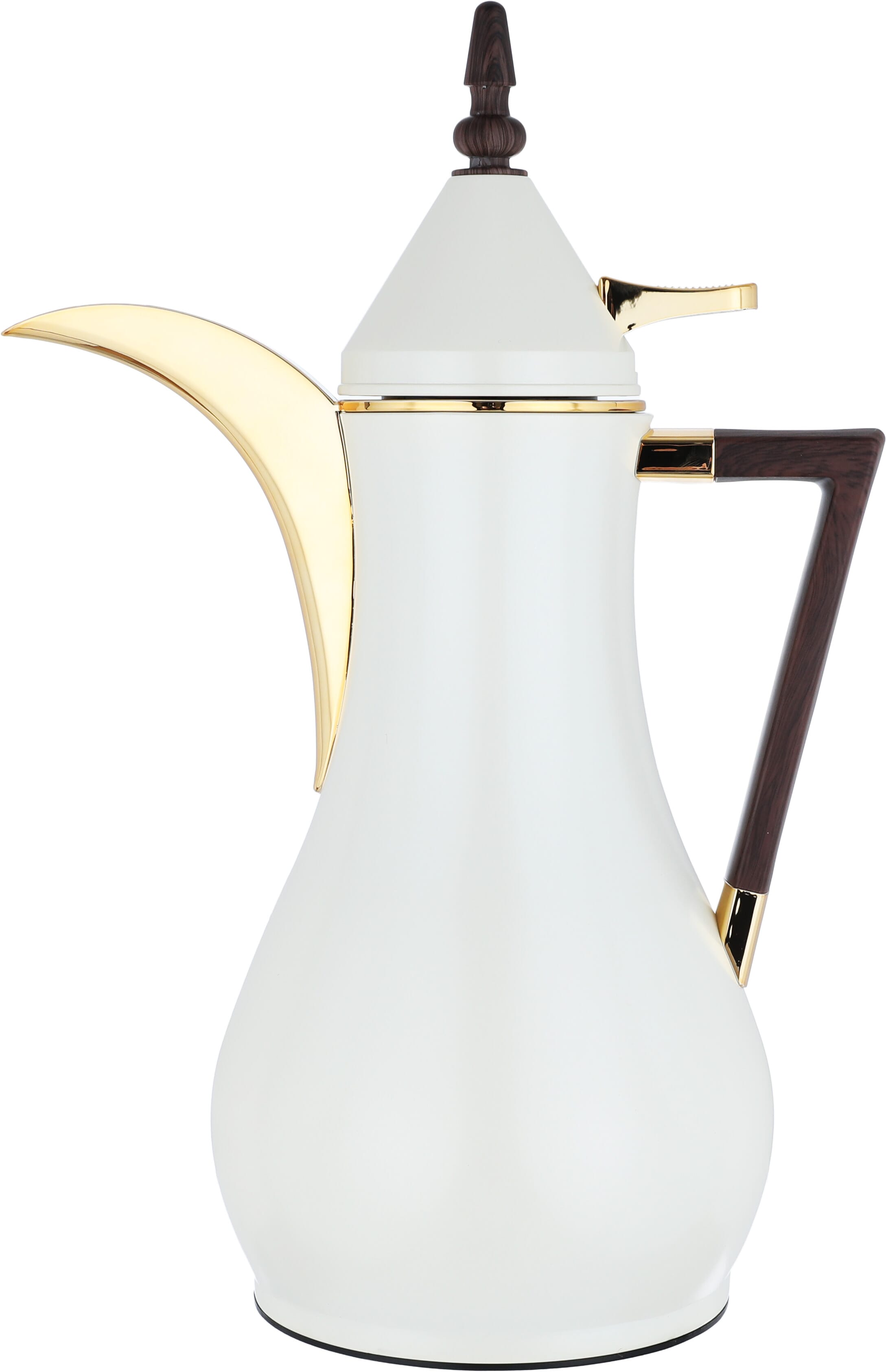 Al Saif Gallery thermos set, 2 pieces, 1 liter, glass inner shell, plastic outer shell - pearl product image 2