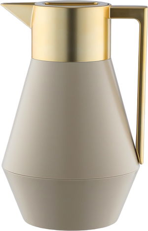 ترمس ليديا إفرست السيف غاليري، 1 لتر، حافظة داخلية زجاج، يد ذهبي - بيج product image