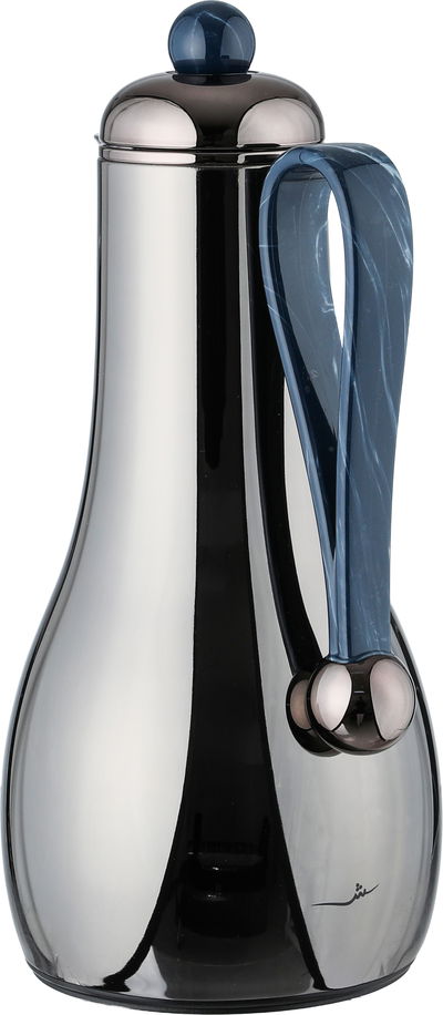 طقم ترامس غيم السيف غاليري، قطعتين، 1/1 لتر، حافظة داخلية زجاج، يد زرقاء - اسود لامع product image 7