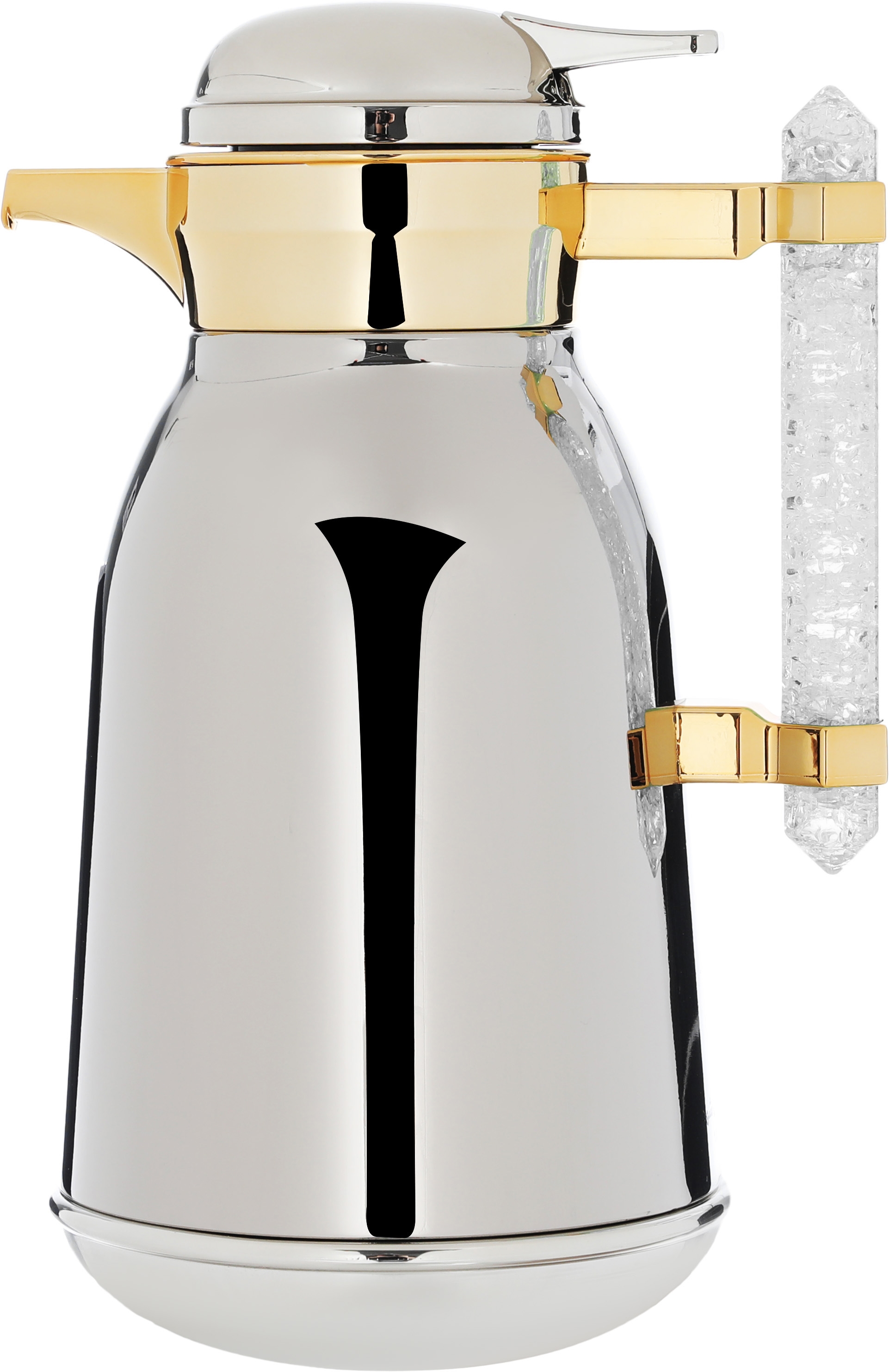 Al Saif Gallery Shahd Steel Thermos Set, 1 Liter/0.75 Liter, 2 Pieces - Silver product image 6