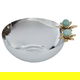 Al Saif Gallery Steel Serving Bowl, 18 x 18 x 7 cm, round, rose rim - silver product image 2